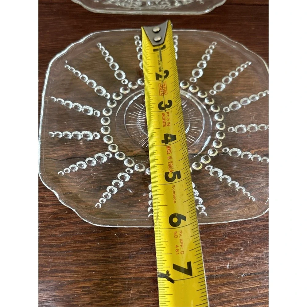 VTG Federal Glass Teacup, Saucer And Desert Plate‎ Columbia 1940s Depression 2